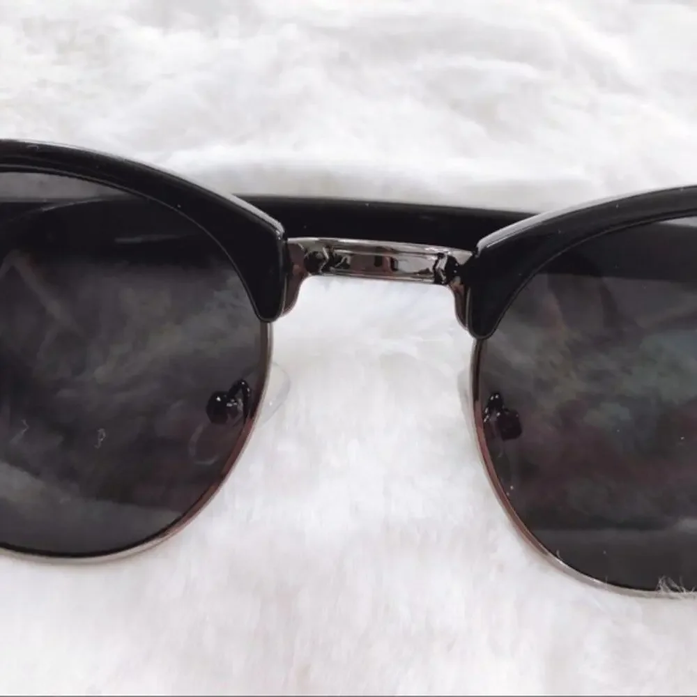 Harris Black Horn Rimmed Sunglasses